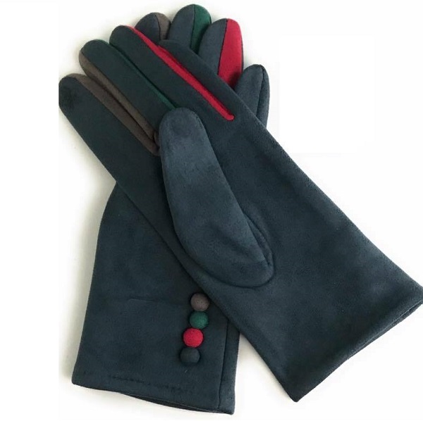 GREY LADIES GLOVES MULTI COLOURS TOUCH SCREEN FLEECE GLOVES WINTER WARM SOFT LINED